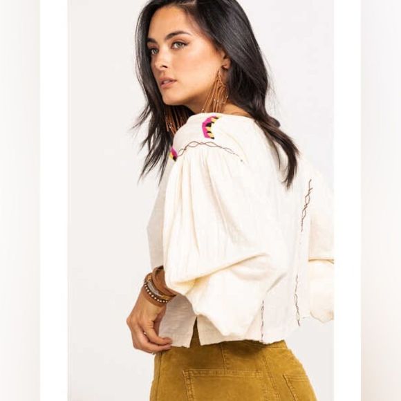 Free People, Hand Me Down Top, White, Size L - Picture 4 of 8